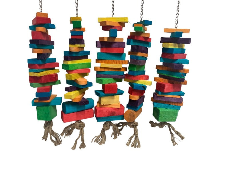 Random Rainbow Wood Dangles